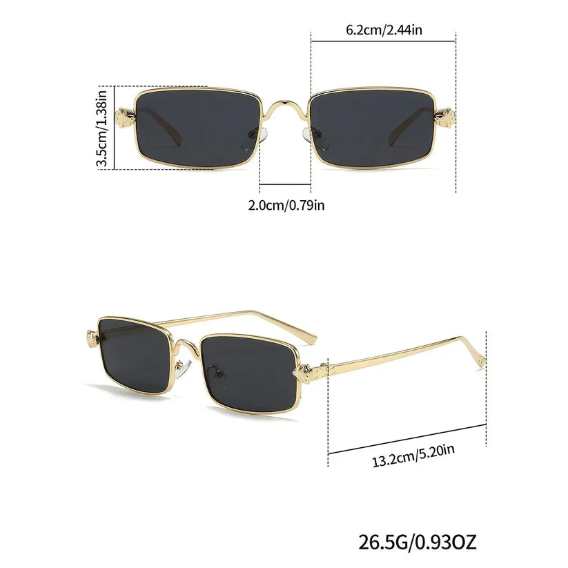 Men'S Vintage Square Frame Fashion Glasses, Copper Metal Texture