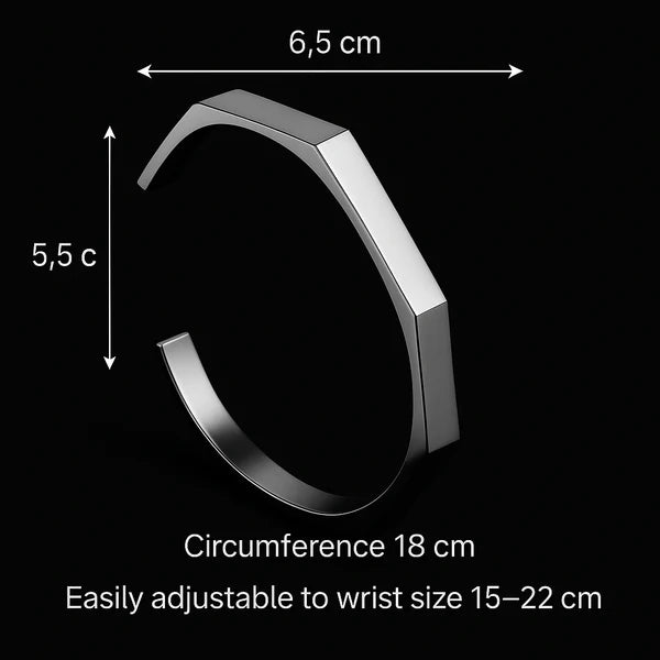 Hexa Stainless Steel Bracelet + Frameless Glasses